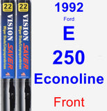 Front Wiper Blade Pack for 1992 Ford E-250 Econoline - Vision Saver