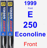 Front Wiper Blade Pack for 1999 Ford E-250 Econoline - Vision Saver