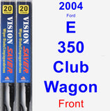 Front Wiper Blade Pack for 2004 Ford E-350 Club Wagon - Vision Saver