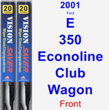 Front Wiper Blade Pack for 2001 Ford E-350 Econoline Club Wagon - Vision Saver