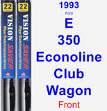 Front Wiper Blade Pack for 1993 Ford E-350 Econoline Club Wagon - Vision Saver