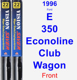 Front Wiper Blade Pack for 1996 Ford E-350 Econoline Club Wagon - Vision Saver