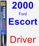 Driver Wiper Blade for 2000 Ford Escort - Vision Saver