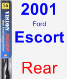 Rear Wiper Blade for 2001 Ford Escort - Vision Saver