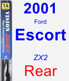 Rear Wiper Blade for 2001 Ford Escort - Vision Saver