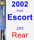 Rear Wiper Blade for 2002 Ford Escort - Vision Saver