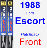 Front Wiper Blade Pack for 1988 Ford Escort - Vision Saver