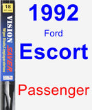 Passenger Wiper Blade for 1992 Ford Escort - Vision Saver