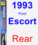 Rear Wiper Blade for 1993 Ford Escort - Vision Saver