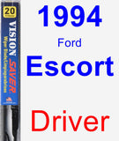 Driver Wiper Blade for 1994 Ford Escort - Vision Saver