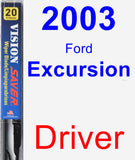 Driver Wiper Blade for 2003 Ford Excursion - Vision Saver