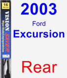 Rear Wiper Blade for 2003 Ford Excursion - Vision Saver