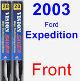 Front Wiper Blade Pack for 2003 Ford Expedition - Vision Saver