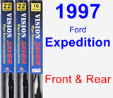 Front & Rear Wiper Blade Pack for 1997 Ford Expedition - Vision Saver