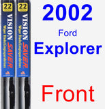 Front Wiper Blade Pack for 2002 Ford Explorer - Vision Saver