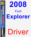 Driver Wiper Blade for 2008 Ford Explorer - Vision Saver