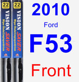 Front Wiper Blade Pack for 2010 Ford F53 - Vision Saver