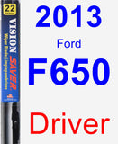 Driver Wiper Blade for 2013 Ford F650 - Vision Saver