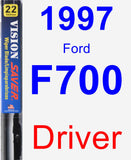 Driver Wiper Blade for 1997 Ford F700 - Vision Saver