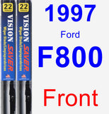 Front Wiper Blade Pack for 1997 Ford F800 - Vision Saver