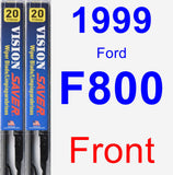 Front Wiper Blade Pack for 1999 Ford F800 - Vision Saver