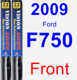 Front Wiper Blade Pack for 2009 Ford F750 - Vision Saver