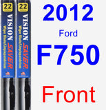 Front Wiper Blade Pack for 2012 Ford F750 - Vision Saver