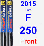 Front Wiper Blade Pack for 2015 Ford F-250 - Vision Saver