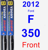 Front Wiper Blade Pack for 2012 Ford F-350 - Vision Saver