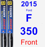 Front Wiper Blade Pack for 2015 Ford F-350 - Vision Saver