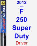 Driver Wiper Blade for 2012 Ford F-250 Super Duty - Vision Saver