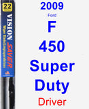 Driver Wiper Blade for 2009 Ford F-450 Super Duty - Vision Saver