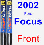 Front Wiper Blade Pack for 2002 Ford Focus - Vision Saver