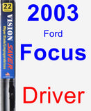 Driver Wiper Blade for 2003 Ford Focus - Vision Saver