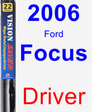 Driver Wiper Blade for 2006 Ford Focus - Vision Saver