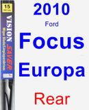 Rear Wiper Blade for 2010 Ford Focus Europa - Vision Saver