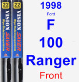 Front Wiper Blade Pack for 1998 Ford F-100 Ranger - Vision Saver