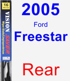 Rear Wiper Blade for 2005 Ford Freestar - Vision Saver