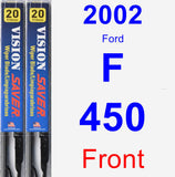 Front Wiper Blade Pack for 2002 Ford F-450 - Vision Saver