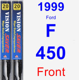 Front Wiper Blade Pack for 1999 Ford F-450 - Vision Saver