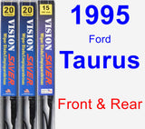 Front & Rear Wiper Blade Pack for 1995 Ford Taurus - Vision Saver