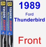 Front Wiper Blade Pack for 1989 Ford Thunderbird - Vision Saver