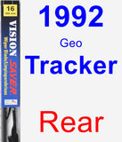 Rear Wiper Blade for 1992 Geo Tracker - Vision Saver