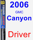 Driver Wiper Blade for 2006 GMC Canyon - Vision Saver