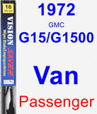 Passenger Wiper Blade for 1972 GMC G15/G1500 Van - Vision Saver