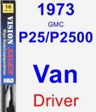 Driver Wiper Blade for 1973 GMC P25/P2500 Van - Vision Saver