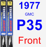 Front Wiper Blade Pack for 1977 GMC P35 - Vision Saver