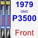 Front Wiper Blade Pack for 1979 GMC P3500 - Vision Saver