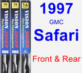 Front & Rear Wiper Blade Pack for 1997 GMC Safari - Vision Saver