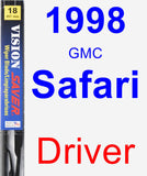 Driver Wiper Blade for 1998 GMC Safari - Vision Saver